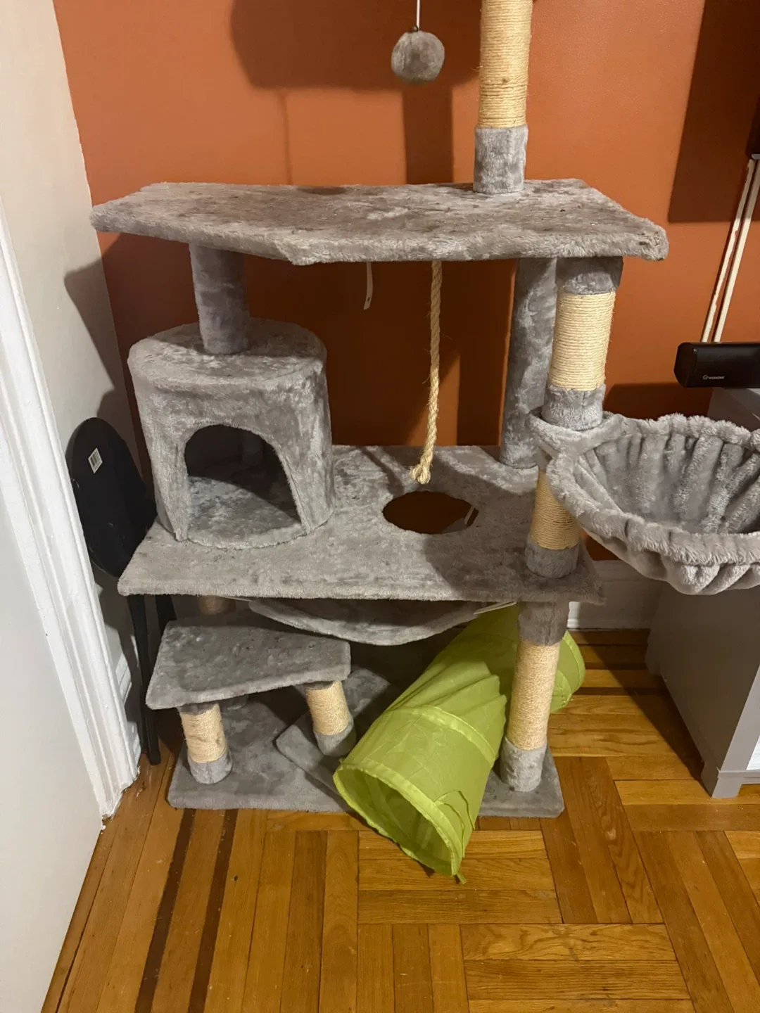 Cat Tree with Scratching Post & Tunnel image indicator(4)