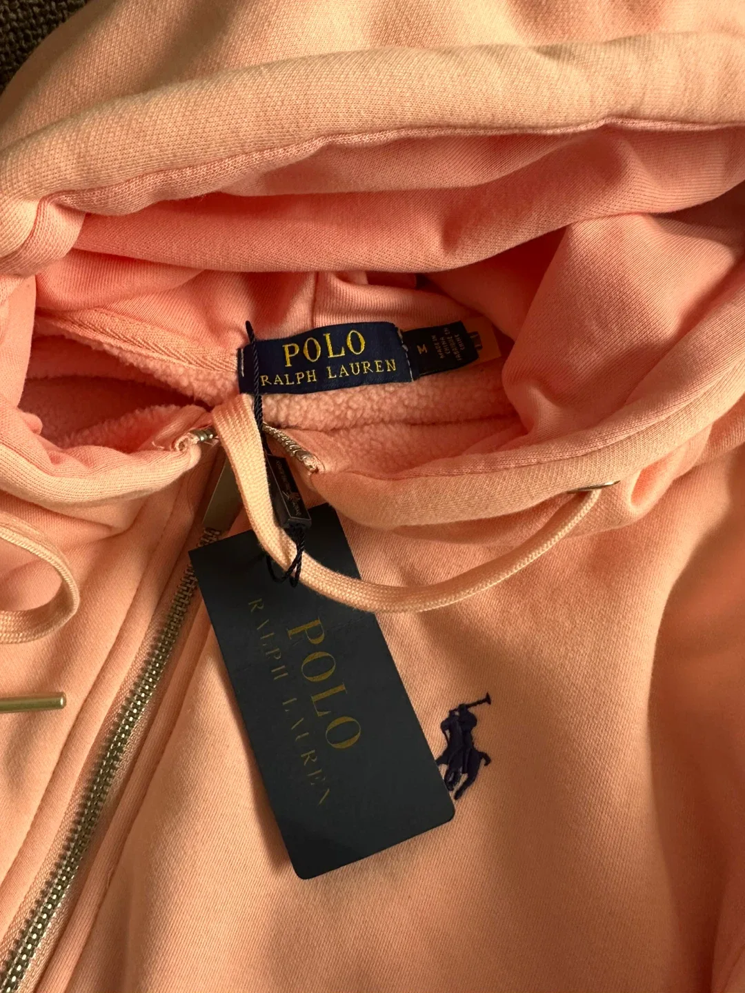 Ralph Lauren Pink Full Zip Hoodie - Size M