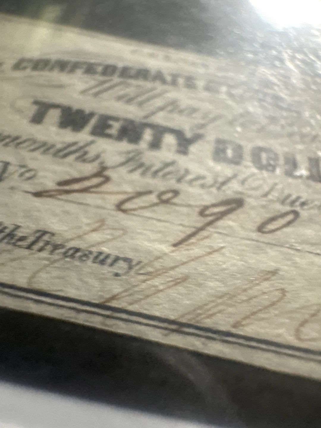 1861 Confederate States of America bonds note - photo 3