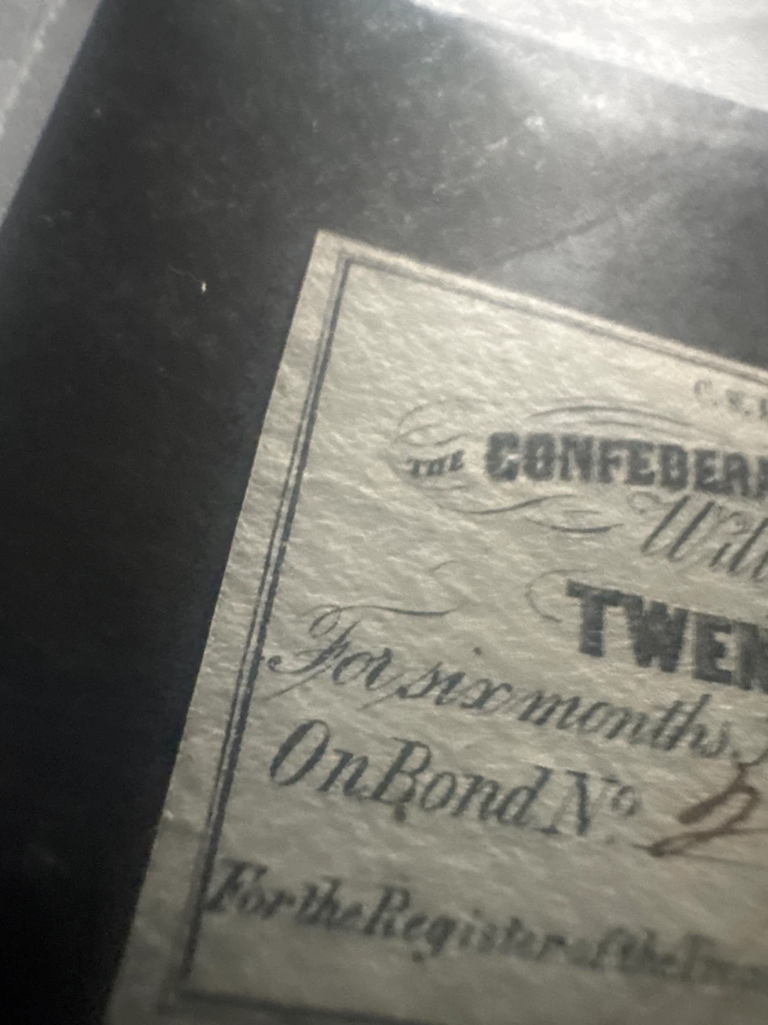 1861 Confederate States of America bonds note - photo 2