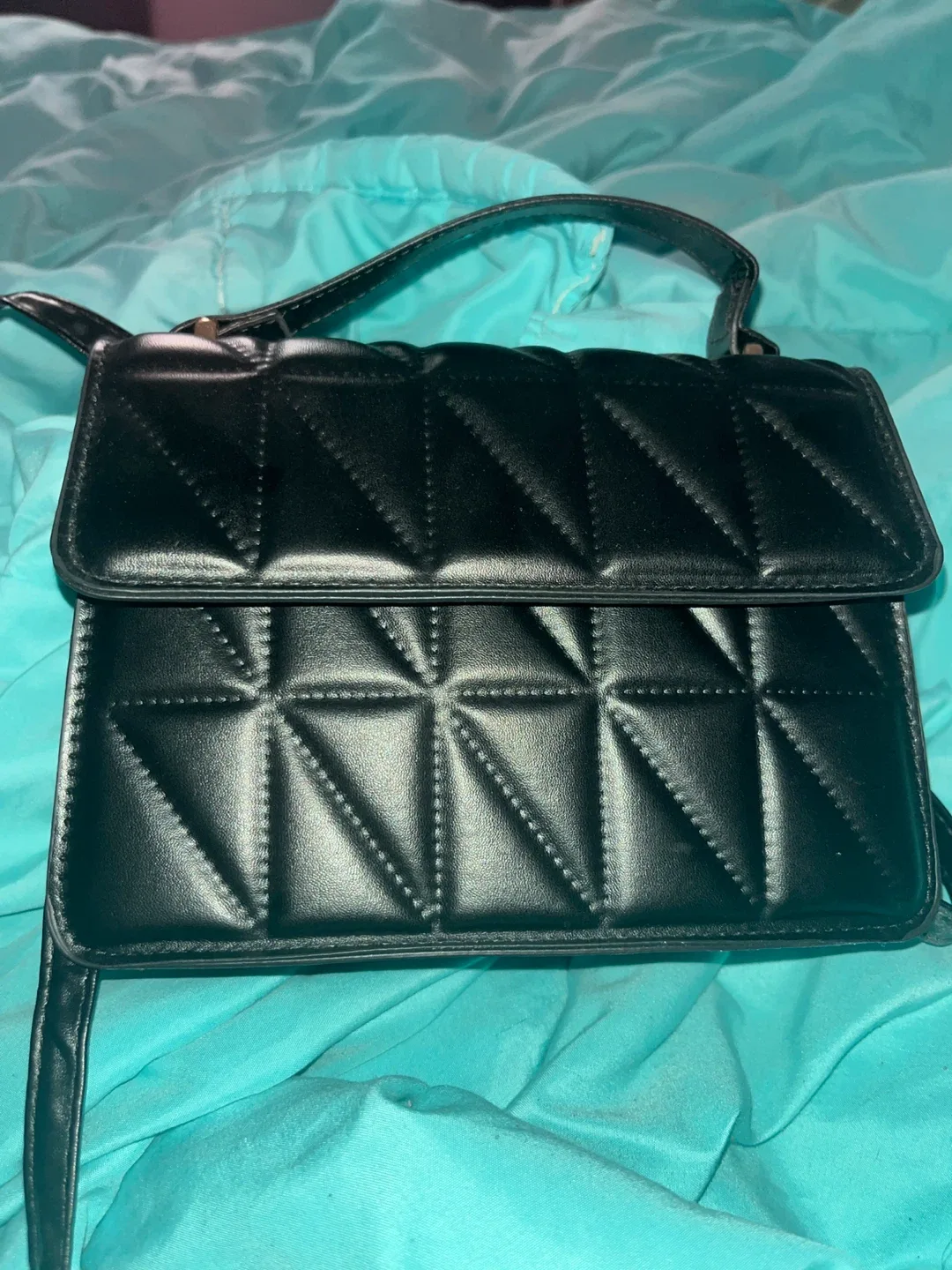 Black Quilted Crossbody Bag