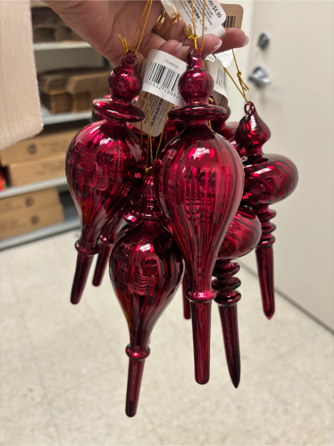 GlucksteinHome Red Christmas Ornaments - photo 3