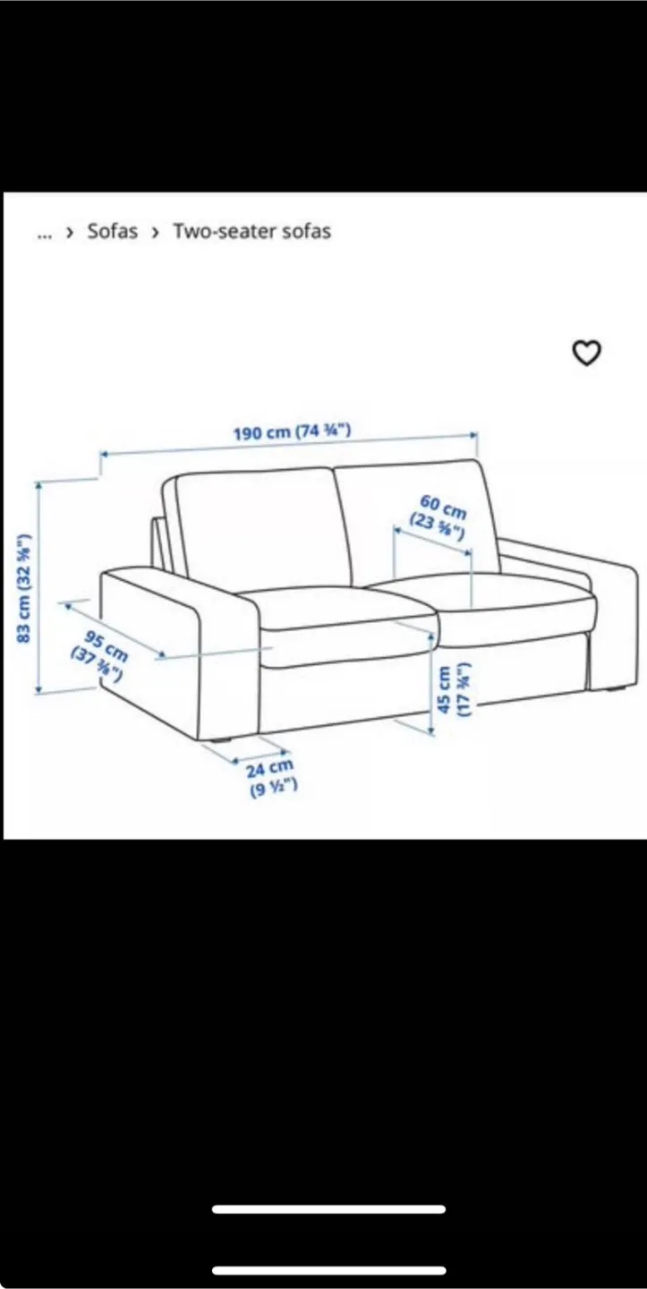 Ikea Two-Seater Sofa - Kivik image indicator(2)