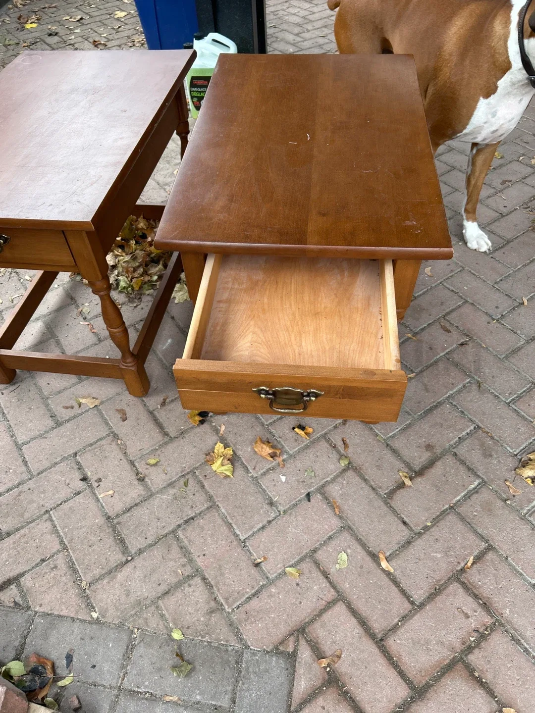 Pair of Wooden Side Tables with Drawers image indicator(4)