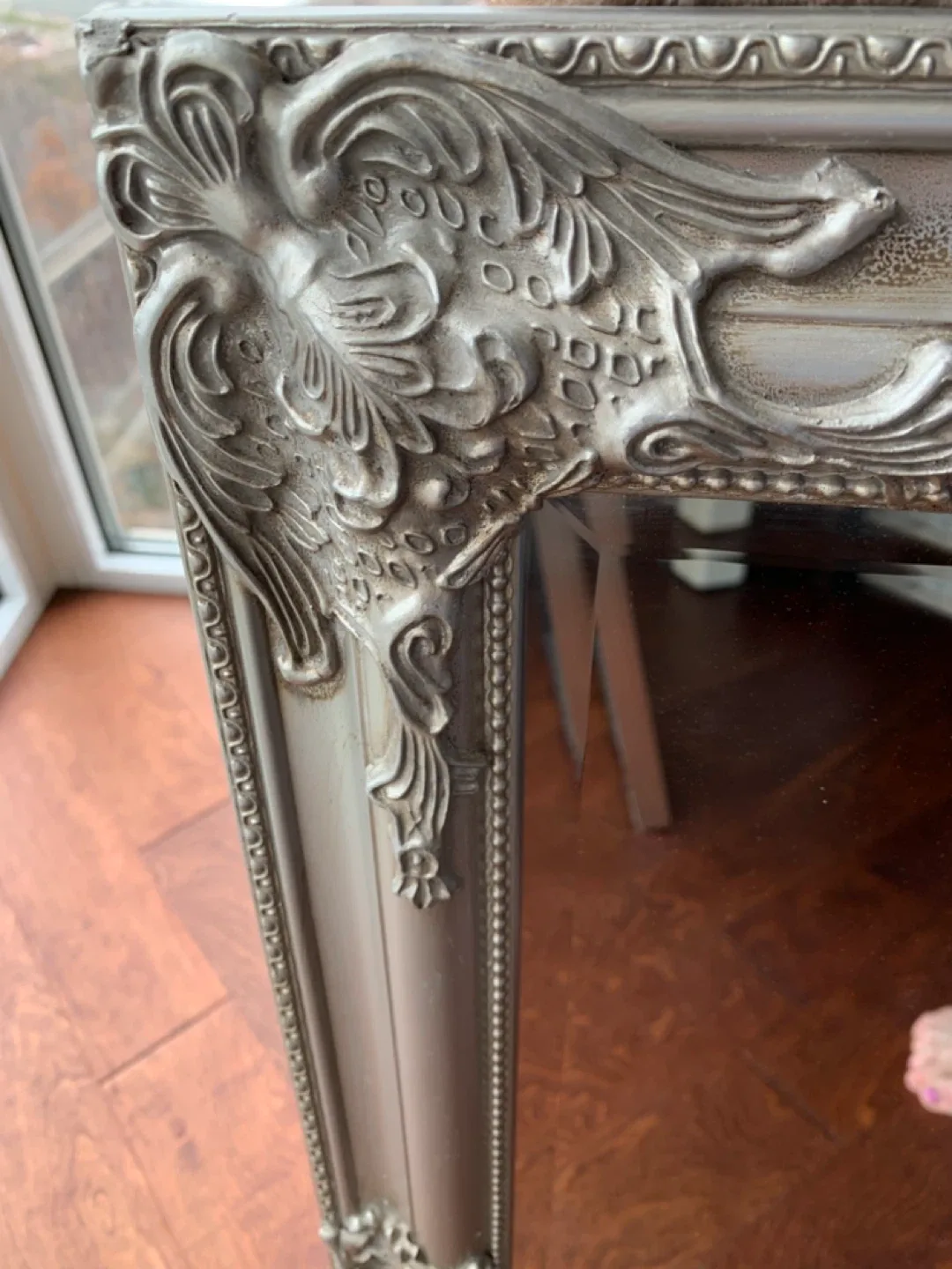 Ornate Silver Framed Mirror image indicator(2)