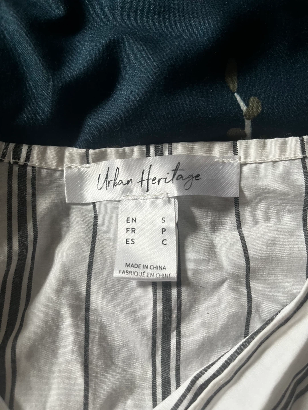 Urban Heritage Striped Wrap Blouse - Size S - photo 4