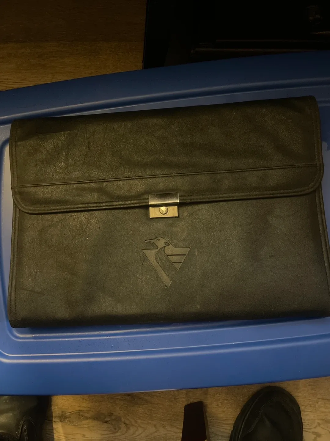Vintage Pittsburgh Penguin Leather Briefcase