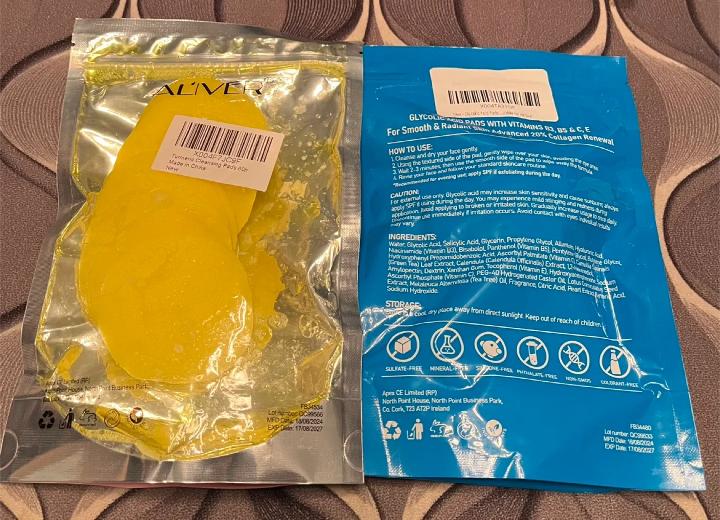 ALIVER Glycolic & Kojic Acid Cleansing Pads image indicator(2)