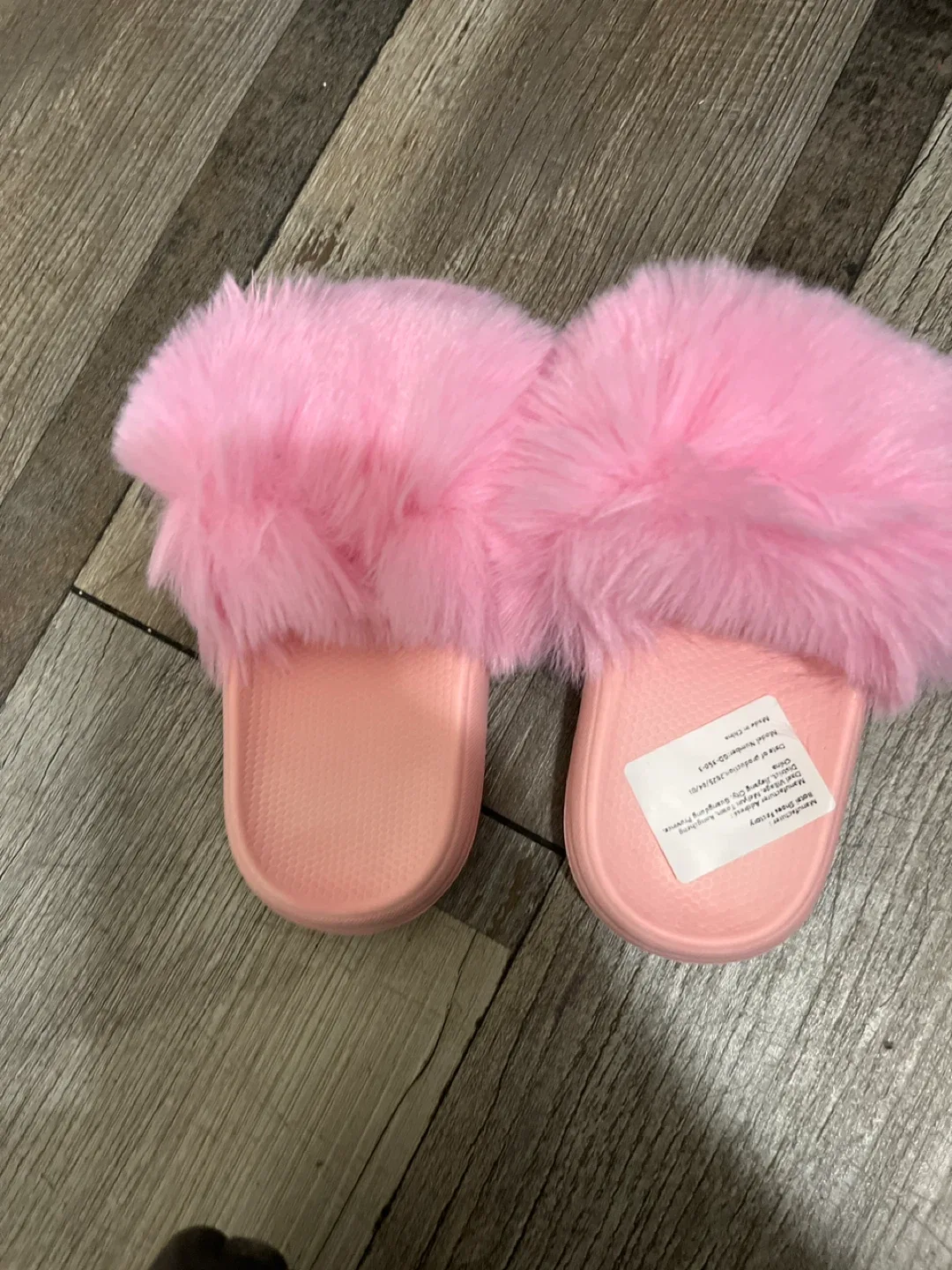 Pink  kids Furry Slides