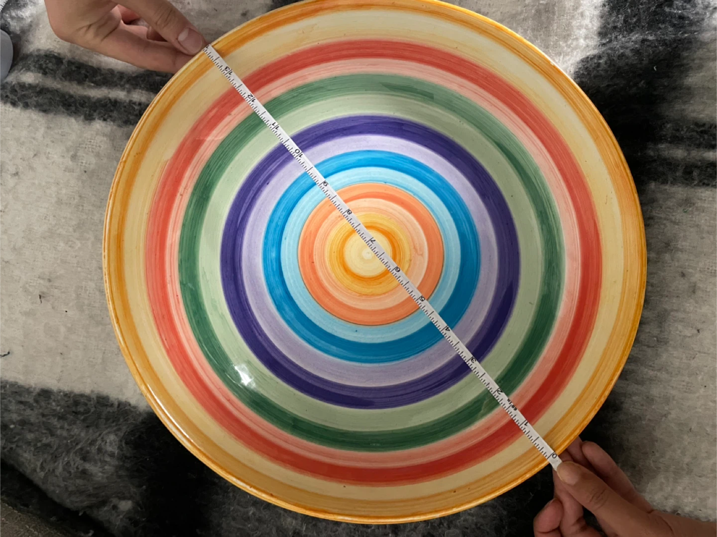 Colorful Striped Fruit Bowl - Large - photo 2