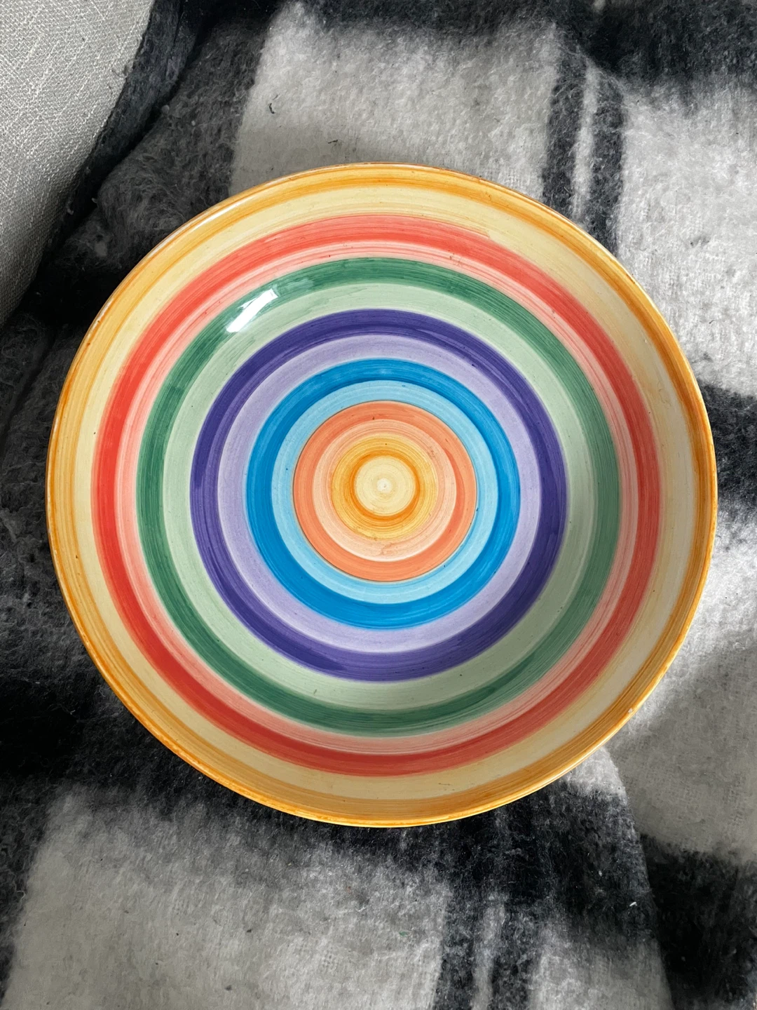Colorful Striped Fruit Bowl - Large