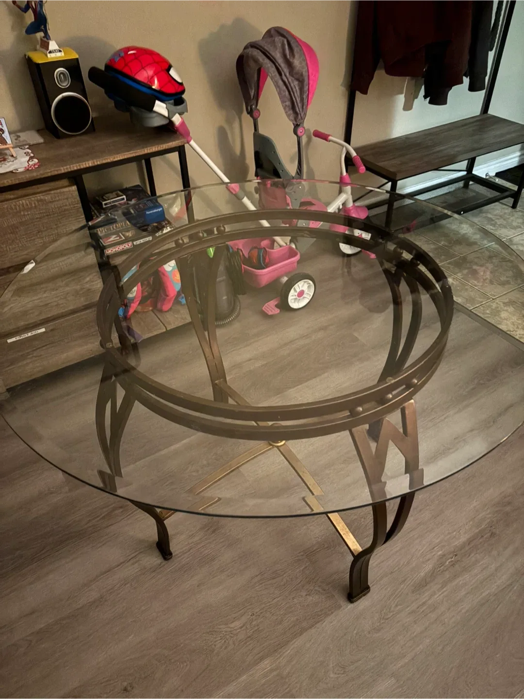 Round Glass Top Dining Table
