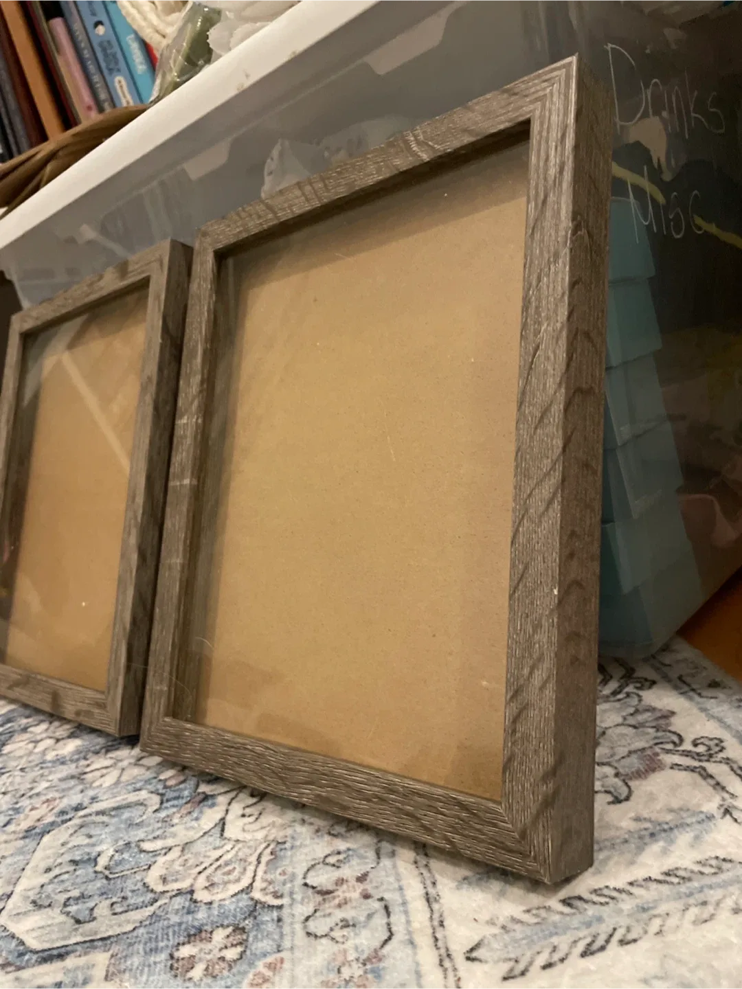 Two Wood frames/ shadow boxes -$5 for both image indicator(4)
