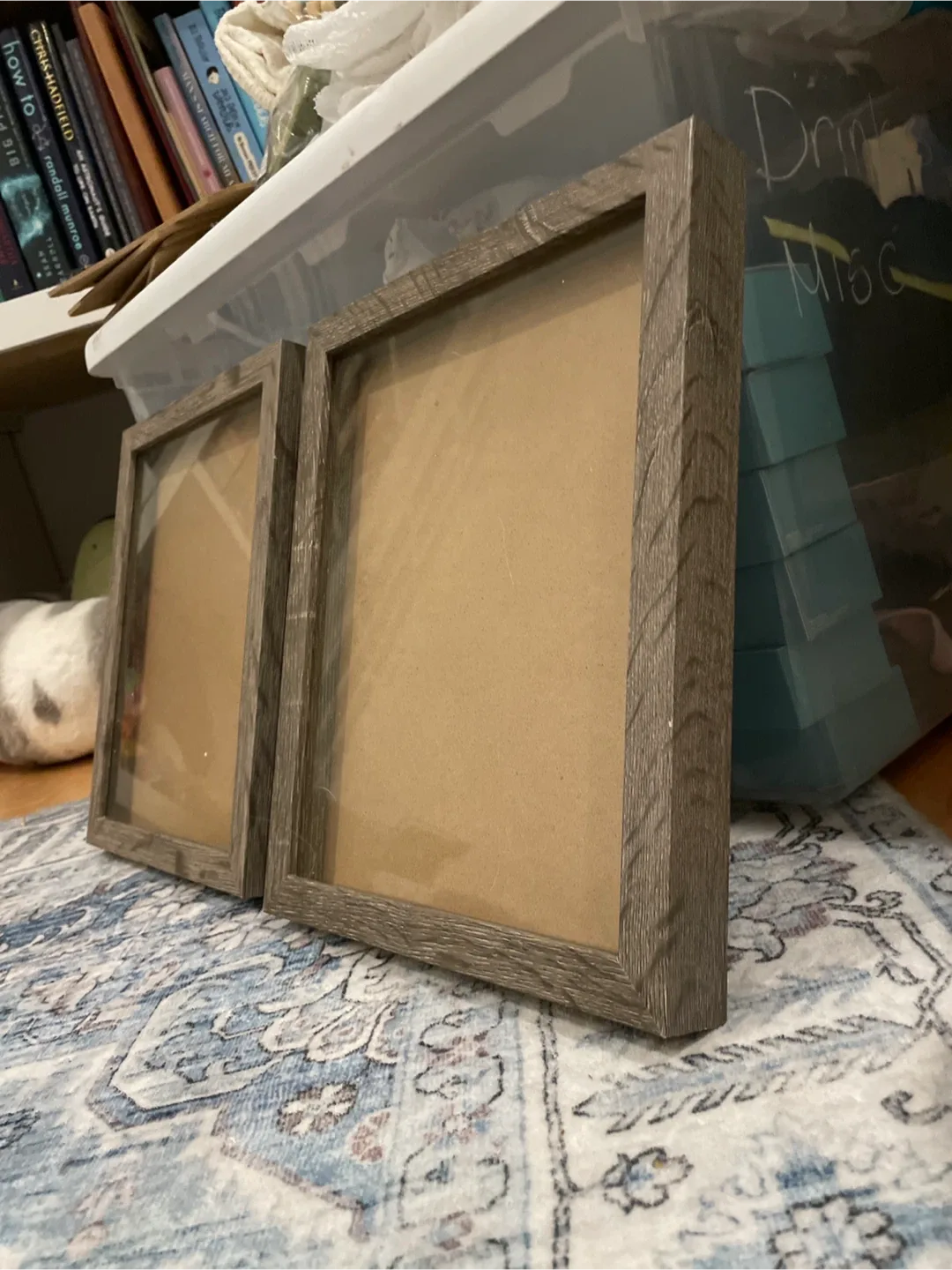 Two Wood frames/ shadow boxes -$5 for both image indicator(5)