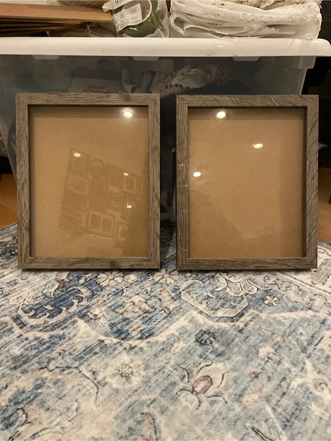 Two Wood frames/ shadow boxes -$5 for both image indicator(3)