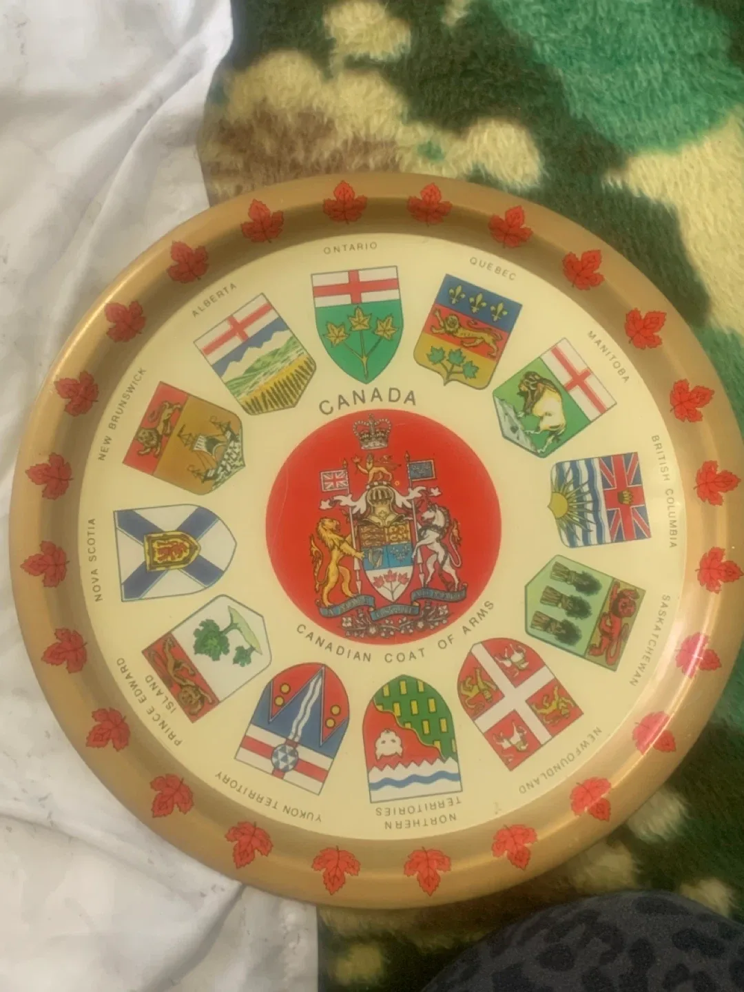 Vintage Canada Souvenir metal serving Tray