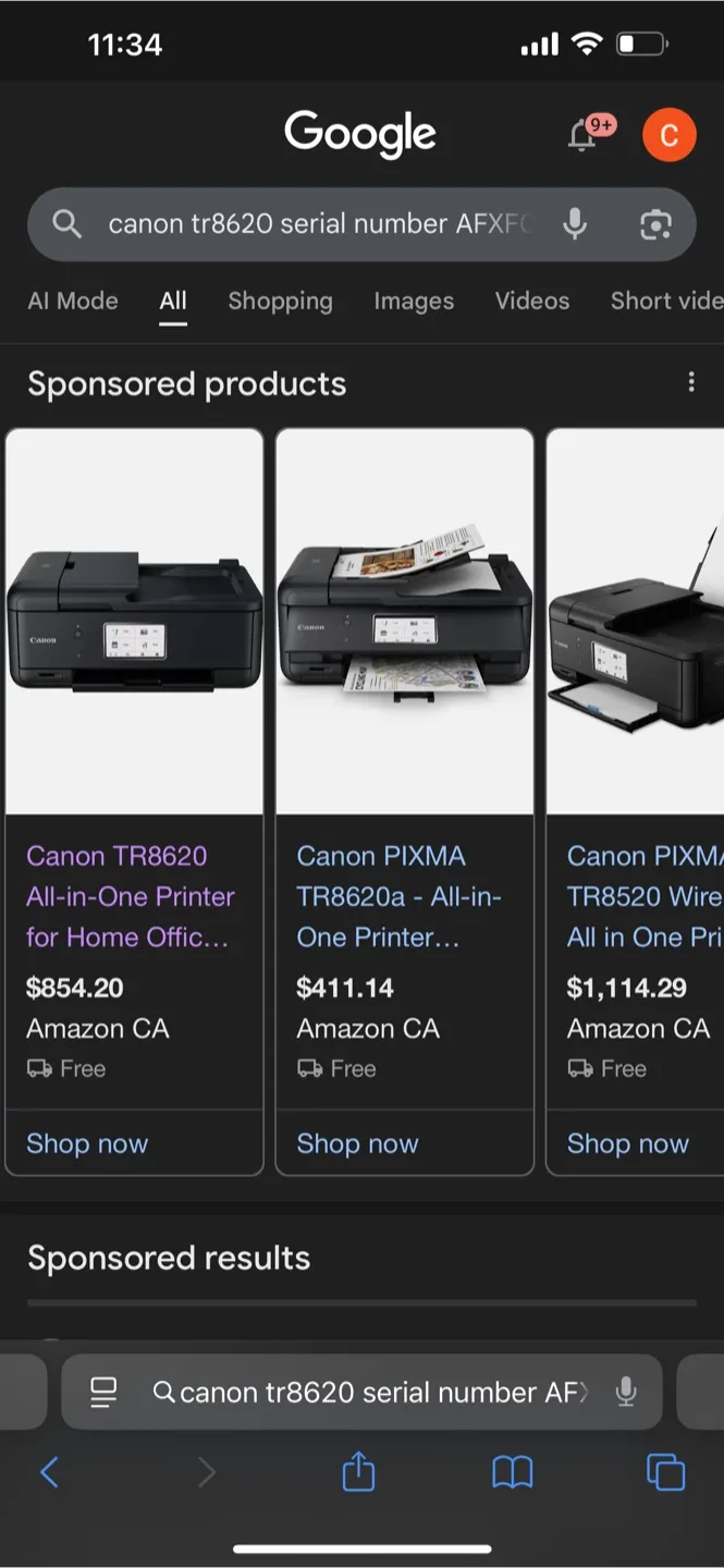 Canon PIXMA TR8620 Printer + INK image indicator(5)