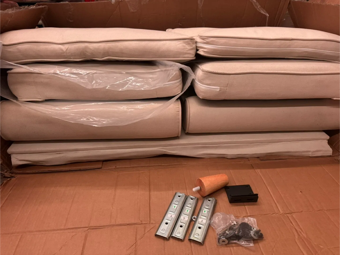 59" LIGHT GREY LOVESEAT- INCOMPLETE image indicator(2)