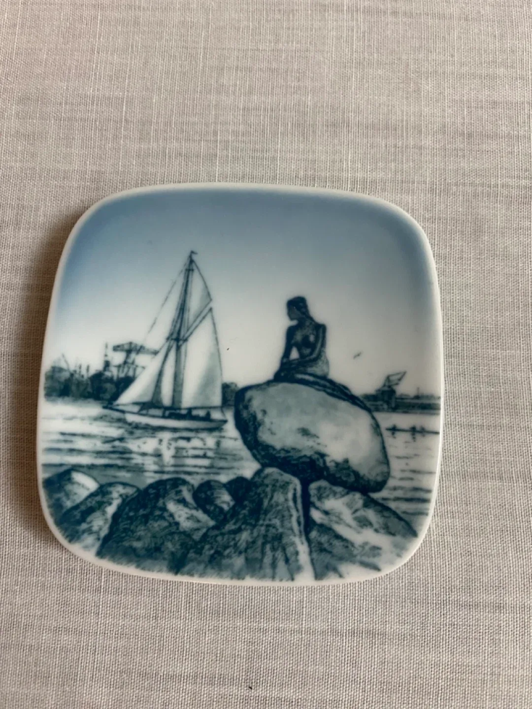 Mermaid & Sailboat Wall Hanging Decorative Plate