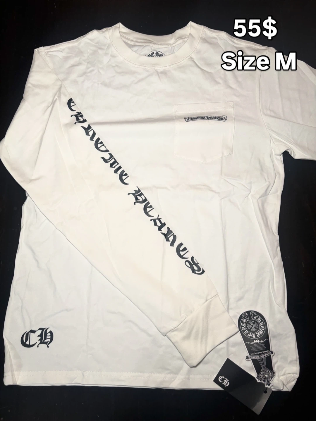 Chrome Hearts White Long Sleeve Shirt - Size M
