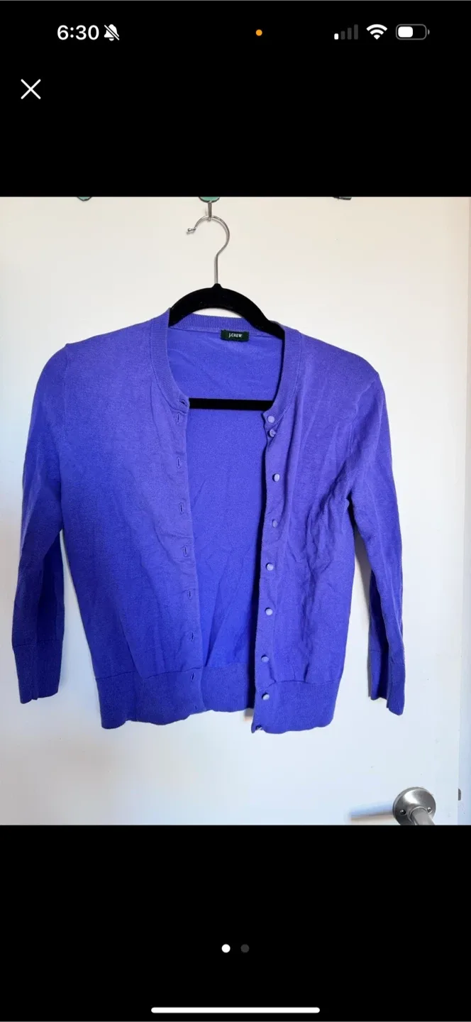 J.Crew Purple Cardigan image indicator(4)