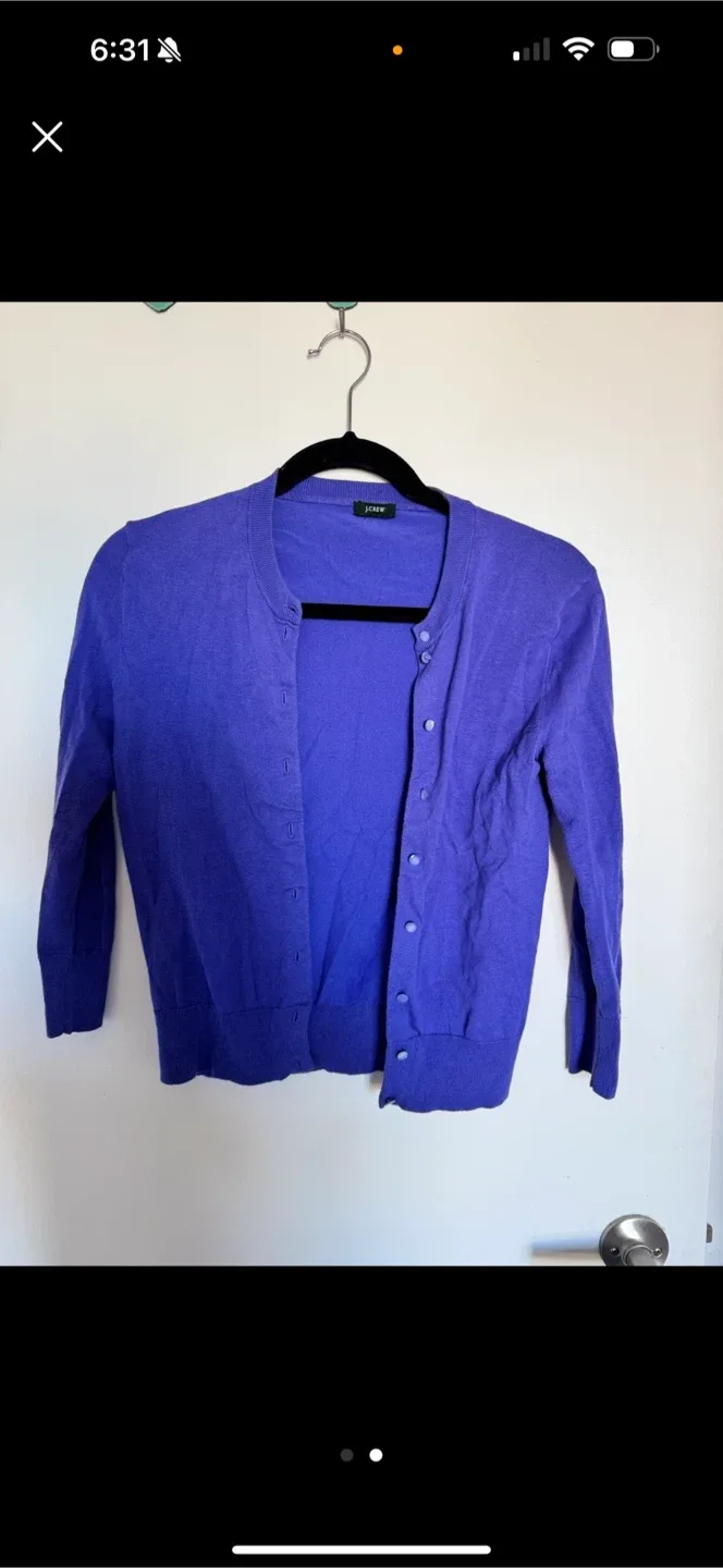 J.Crew Purple Cardigan image indicator(3)