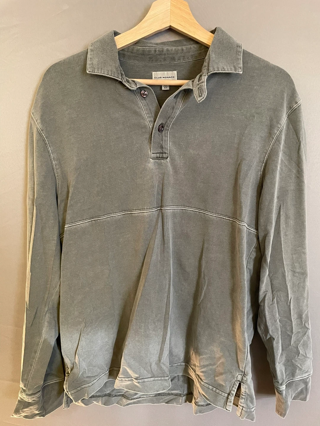 Club Monaco Long Sleeve Polo Shirt - Size S
