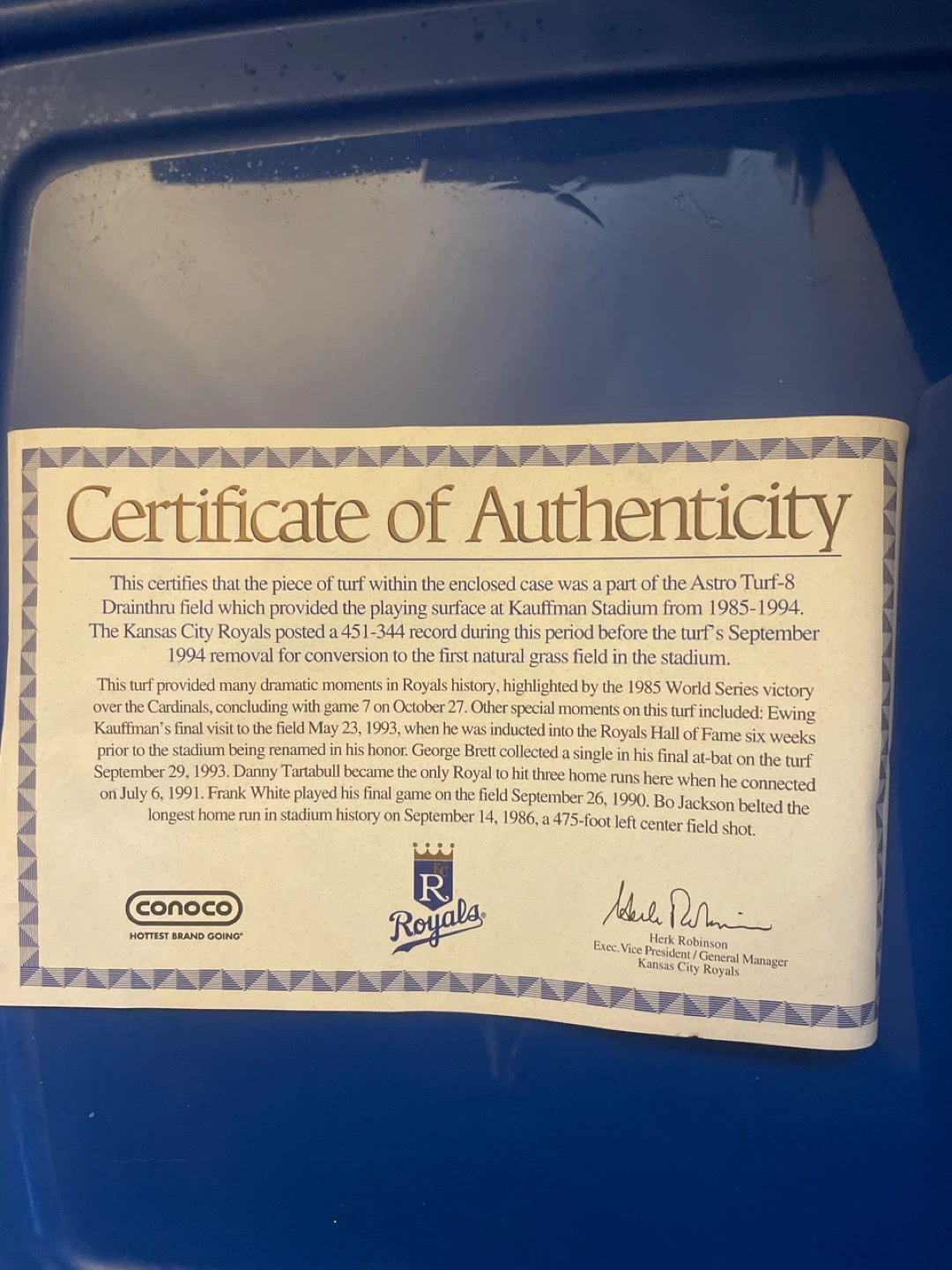 Kansas City Royals Piece of History Collector's Edition - photo 3