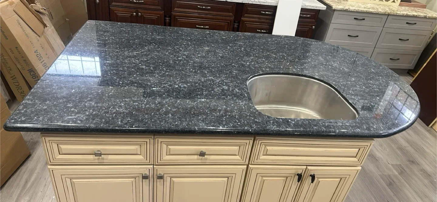 Natural granite stone l-blue pearl  Island top