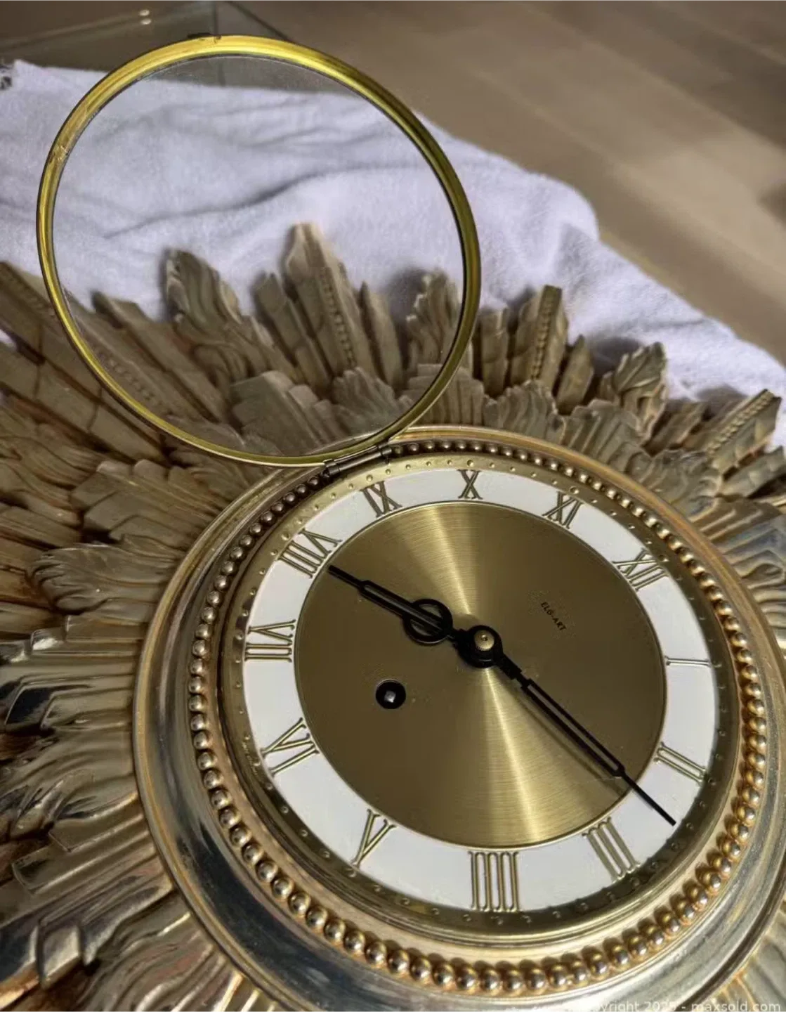 Vintage Ele-Art Sunburst Clock - Made in Germany image indicator(2)