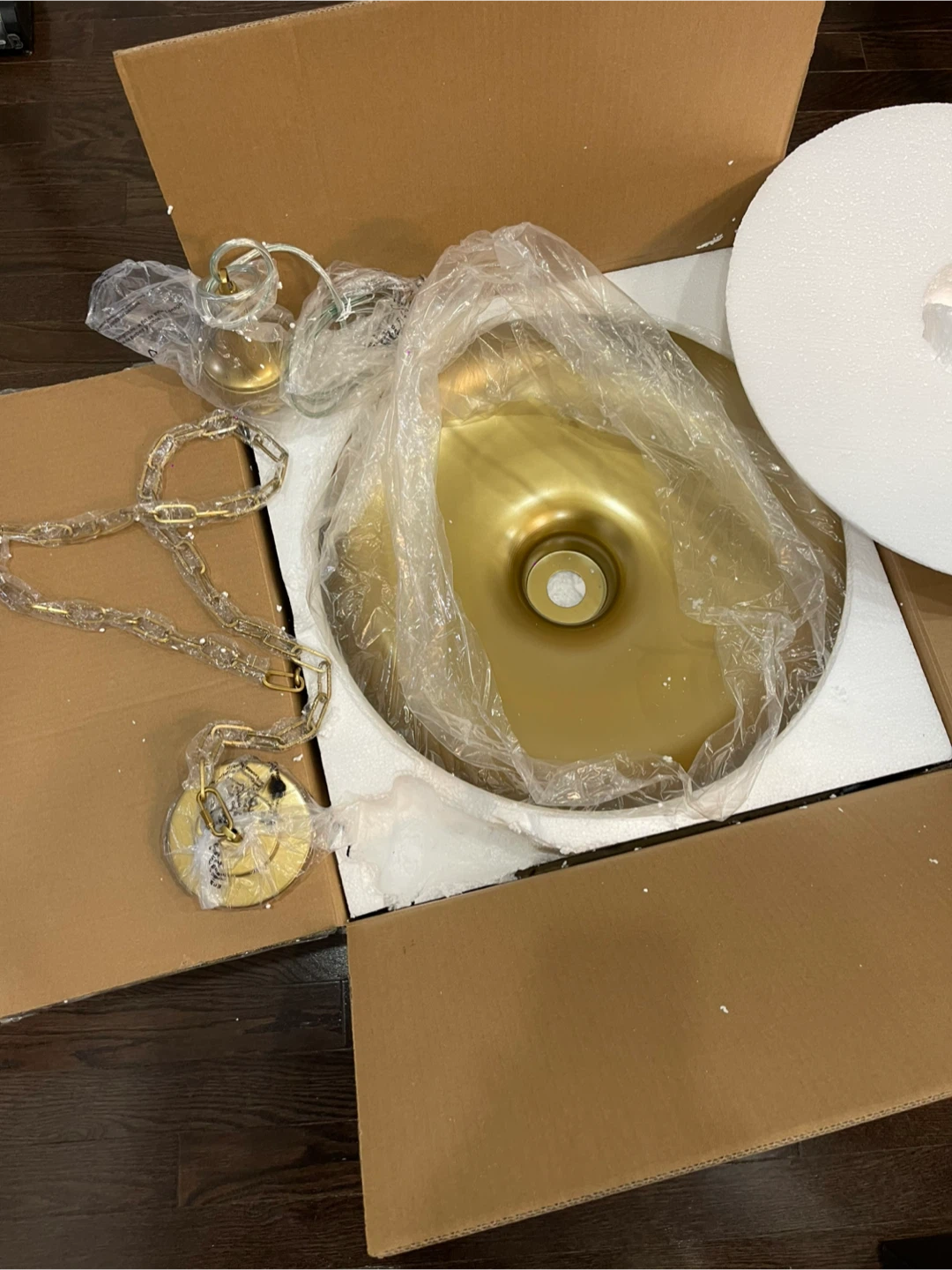 NEW, Natalia White Dome Pendant Light - 20" - photo 5