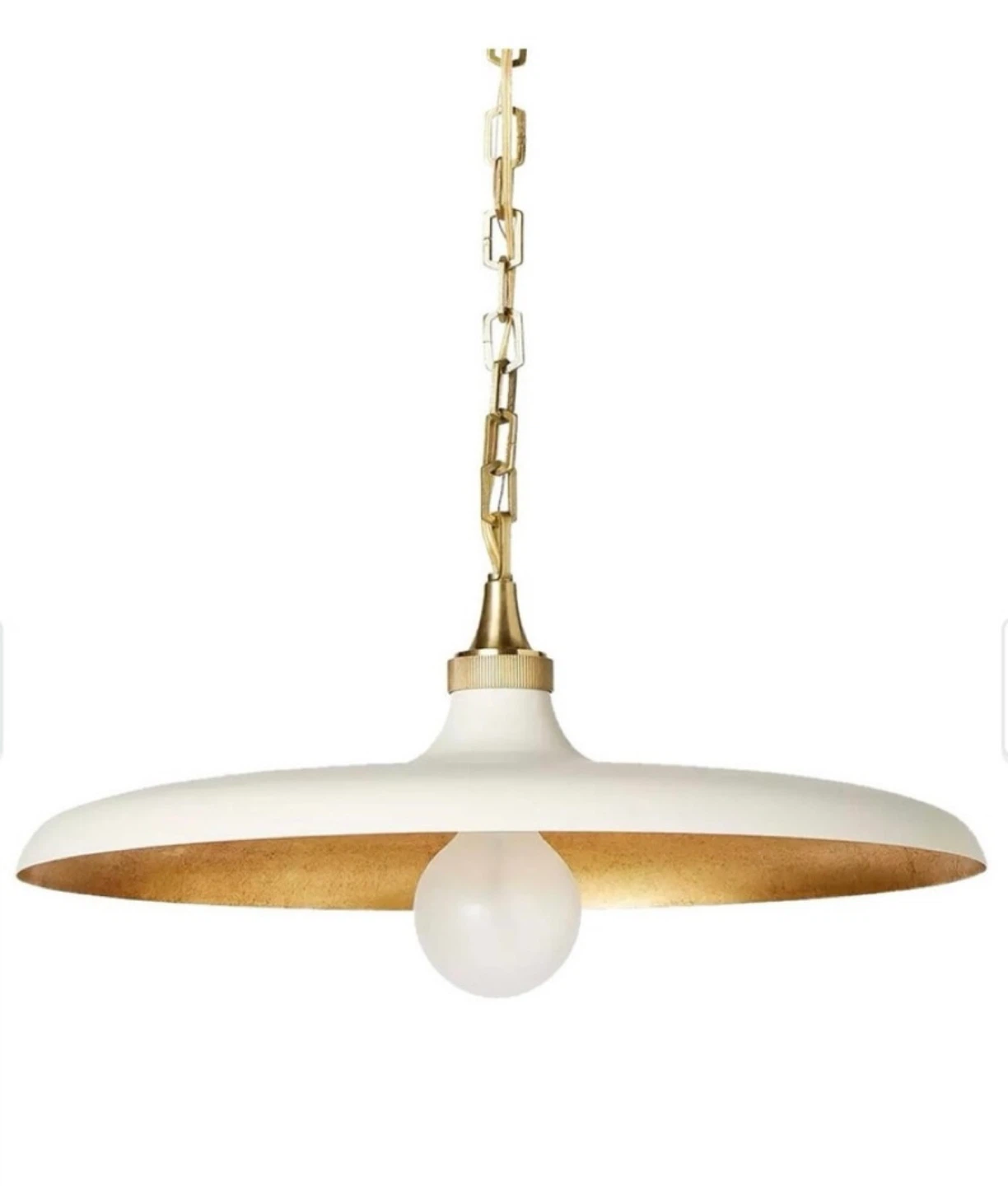 NEW, Natalia White Dome Pendant Light - 20"