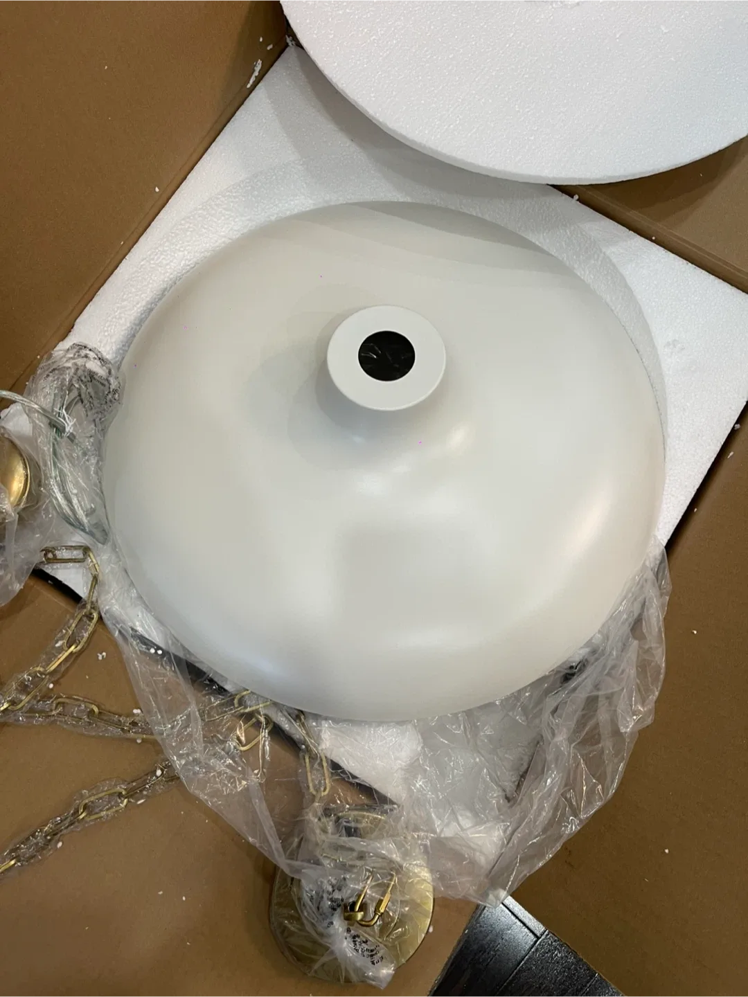 NEW Natalia White Dome Pendant Light - 20" image indicator(8)