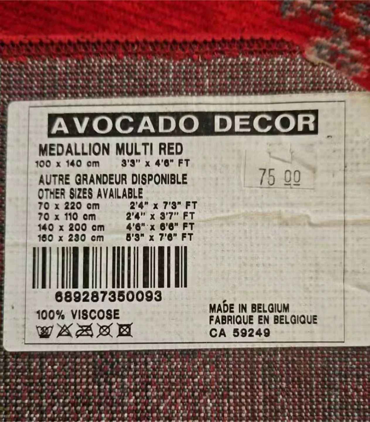 Avocado Decor Medallion Multi Red Rug 100x140cm image indicator(2)