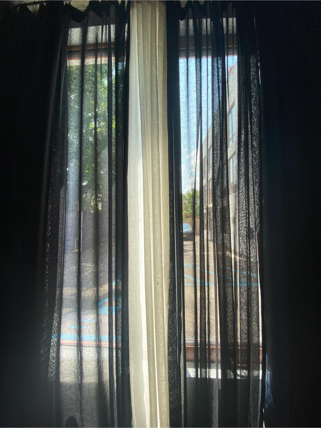 Extra Wide Linen Sheer Curtains Black - photo 4