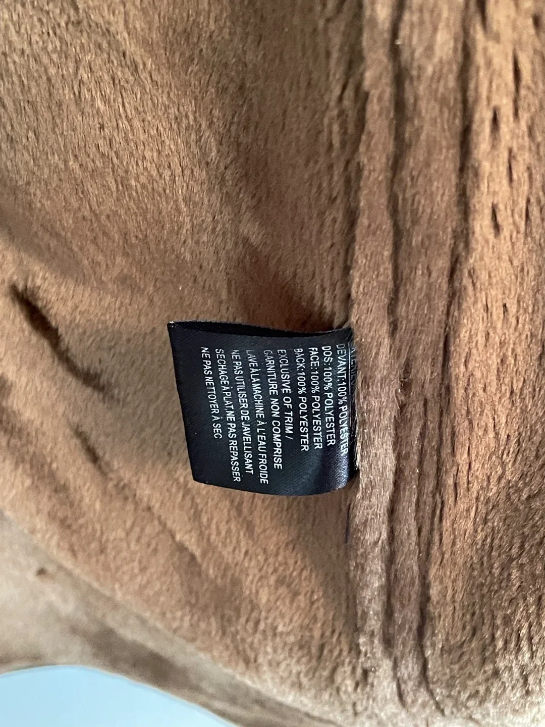 Brown Faux Suede Coat by Fennelli Studio image indicator(6)