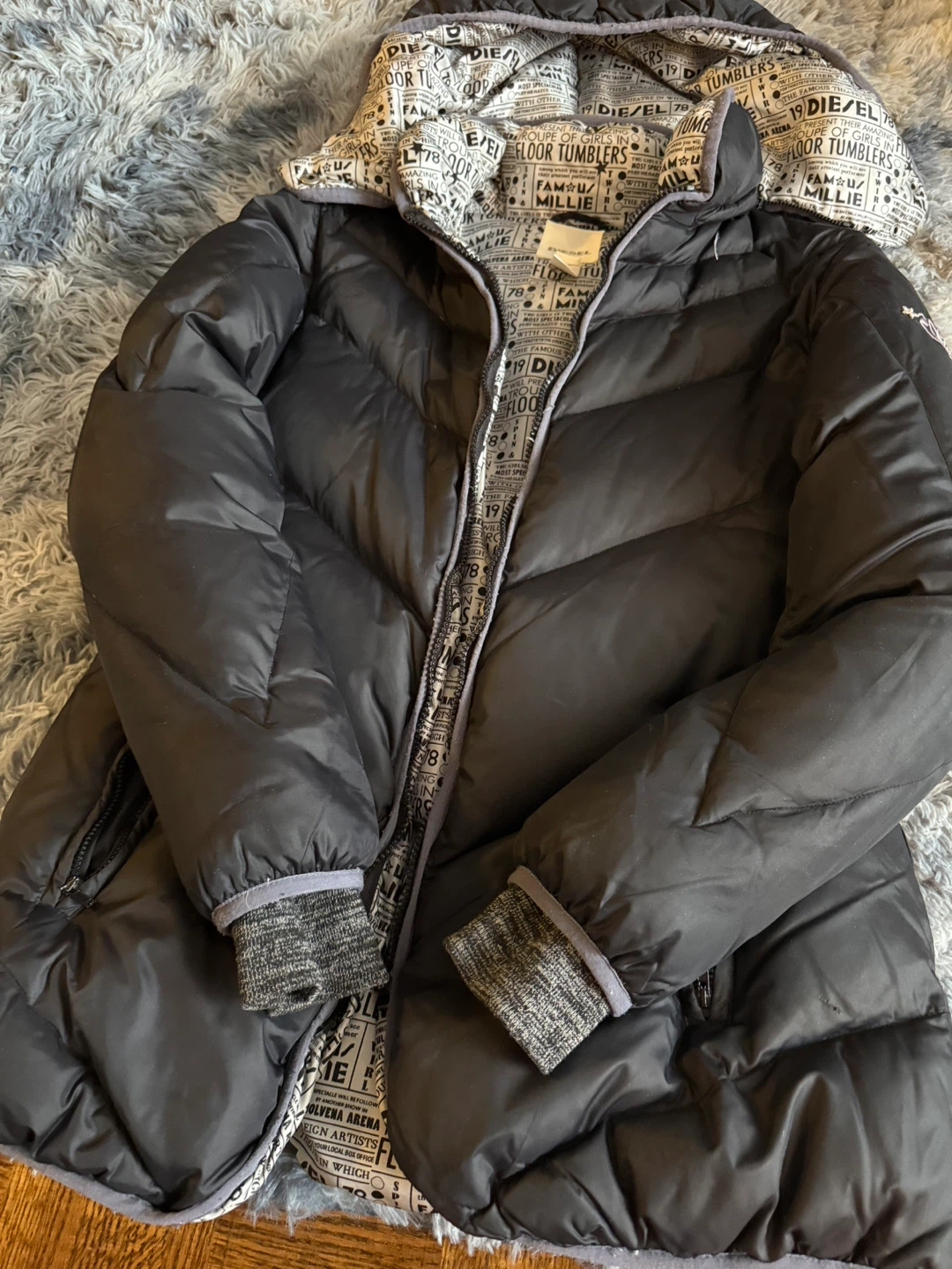 Diesel Black Padded Down Jacket - photo 2