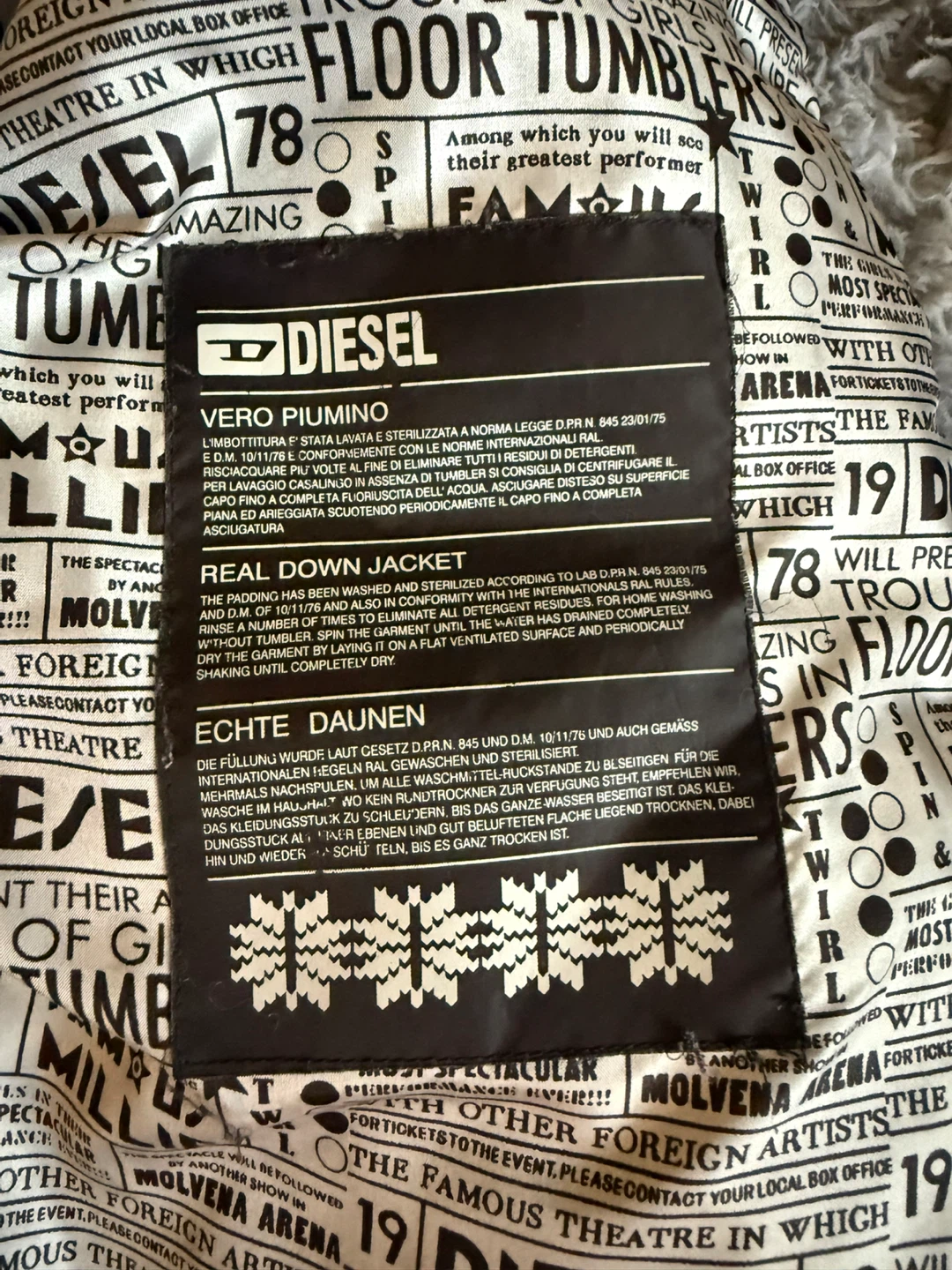 Diesel Black Padded Down Jacket - photo 5
