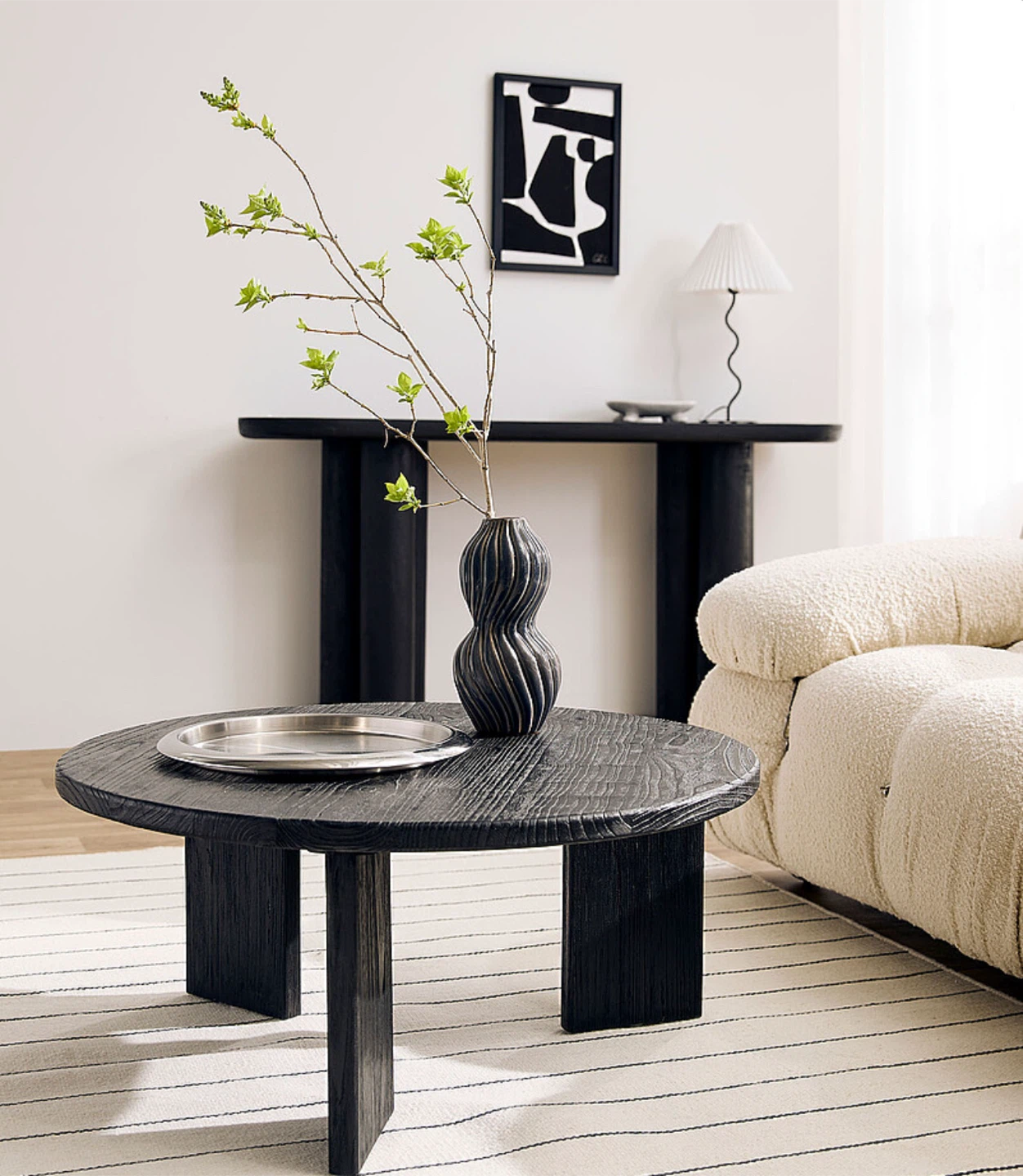 Black Round Coffee Table