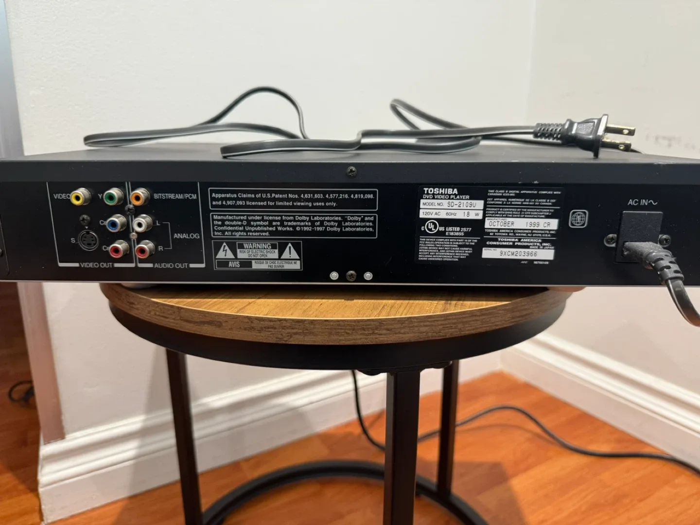 Toshiba SD-2109U DVD Player image indicator(3)