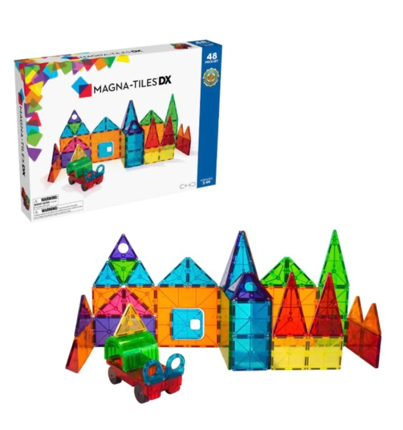 Magna-Tiles 41-Piece Clear Colors Deluxe Set image indicator(3)