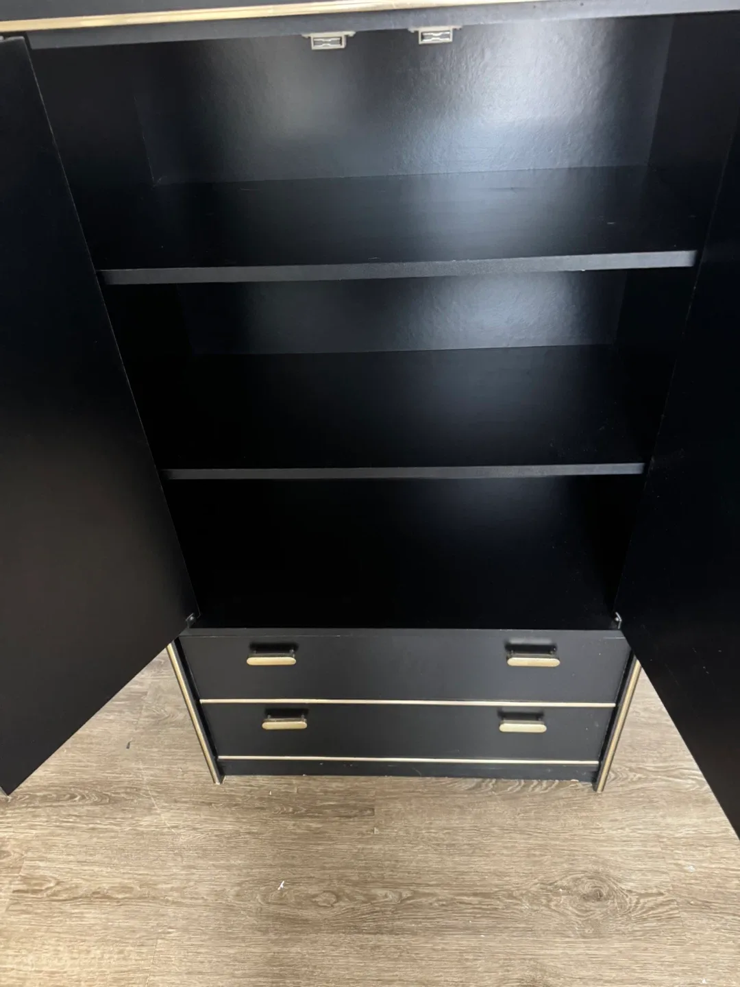Black Armoire with Drawers image indicator(4)