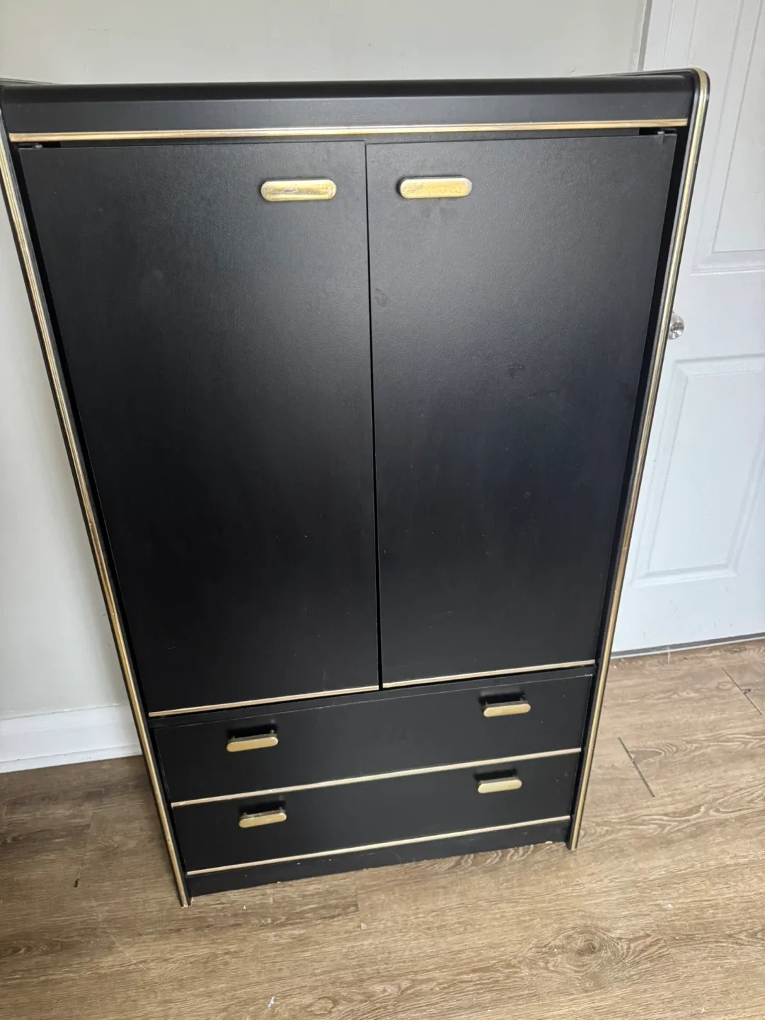 Black Armoire with Drawers