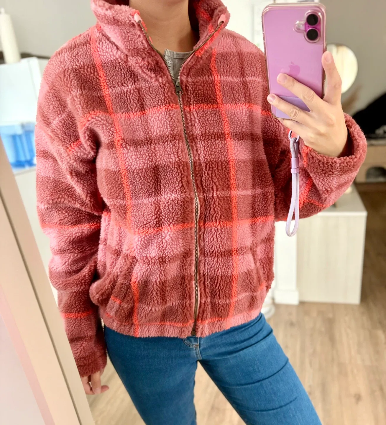 Obus Sherpa Jacket - Plaid, Size Medium image indicator(2)