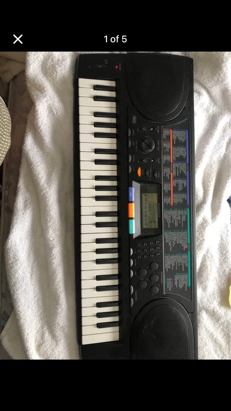 Black MIDI Keyboard with 50 Rhythms & Songs