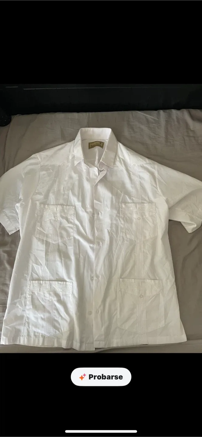 White Guayabera Shirt
