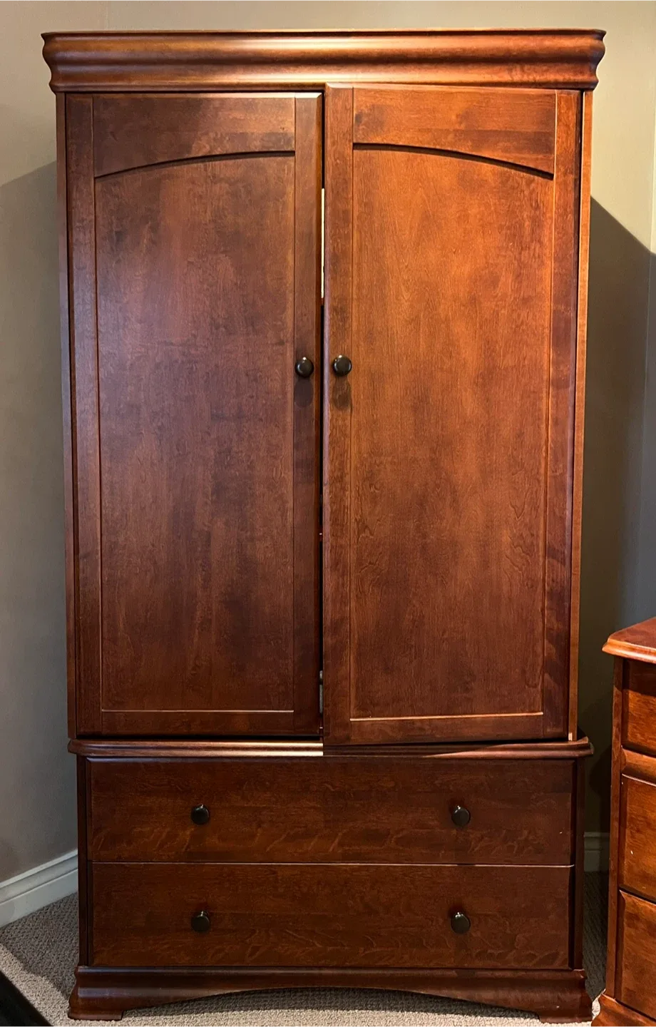 Wood Wardrobe, Nightstand, and Desk Set image indicator(2)