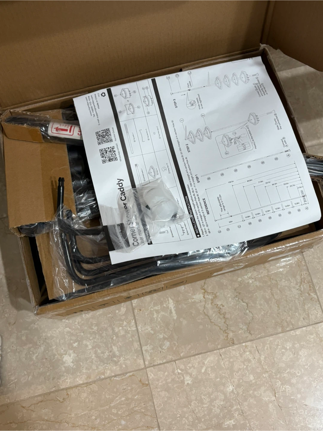 Corner Shower Caddy - Adjustable Height - photo 3