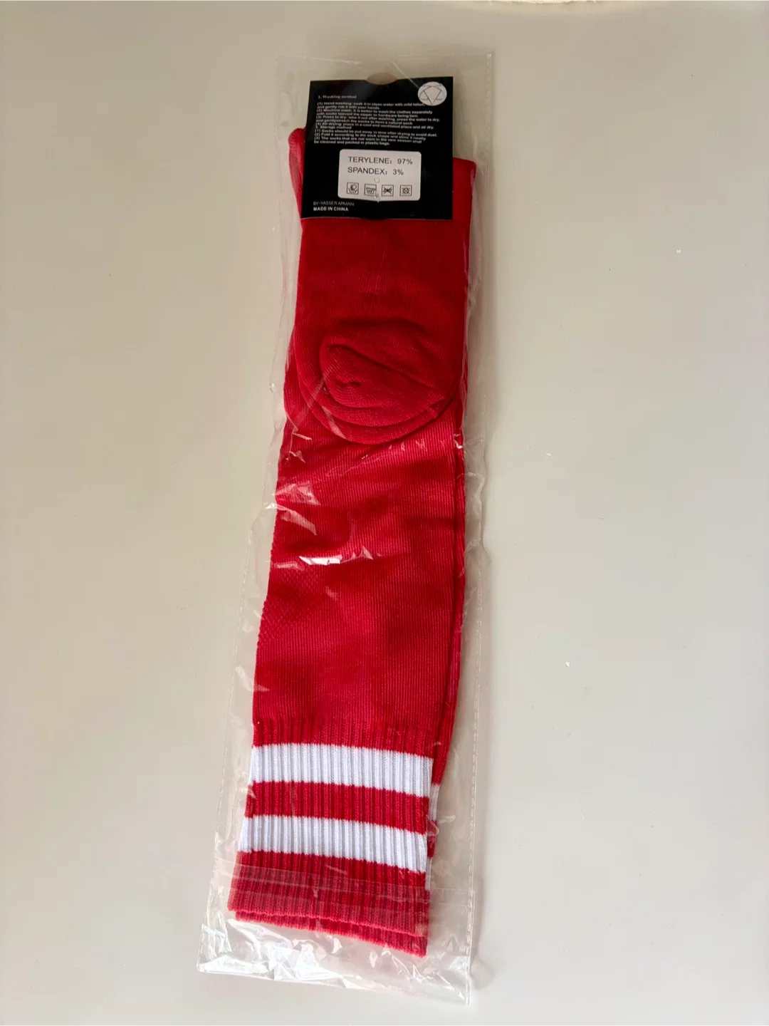 New Red & White Football Socks image indicator(2)