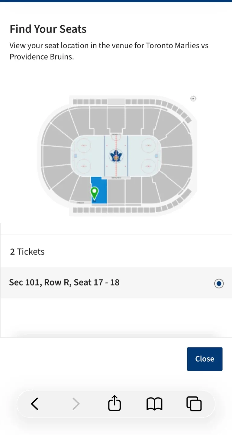 2 Toronto Marlies Tickets for tomorrow